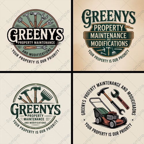 GREENYS Property Maintenance and Modifications. Need a logo ,cards ,flyers and shirts