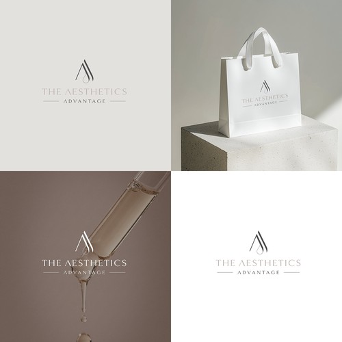 The Aesthetics Advantage modern monogram logo