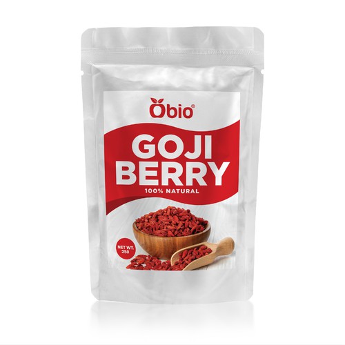 OBIO | Goji Berry Sticker Label Design