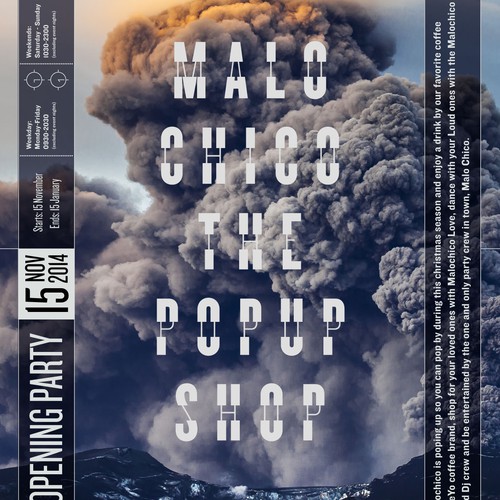 POP UP SHOP POSTER Malochico brands 3 months full of entertaining activities
