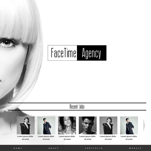 Website Design For Modeling Agency #FaceTimeAgency