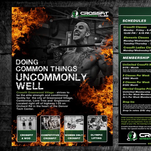 postcard, flyer or print for CrossFit Greenwood Village