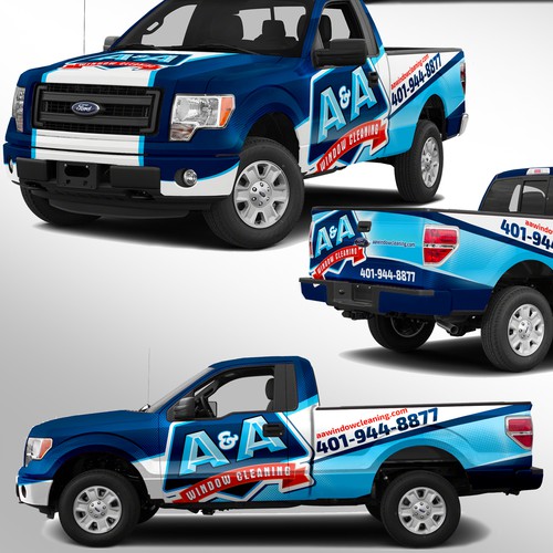 Create a powerful truck design for largest window cleaning company in Northeast