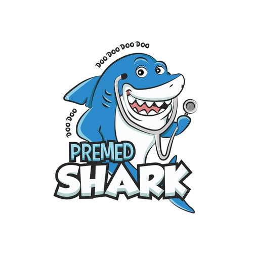 Fun Cartoon Logo for Premed Shark