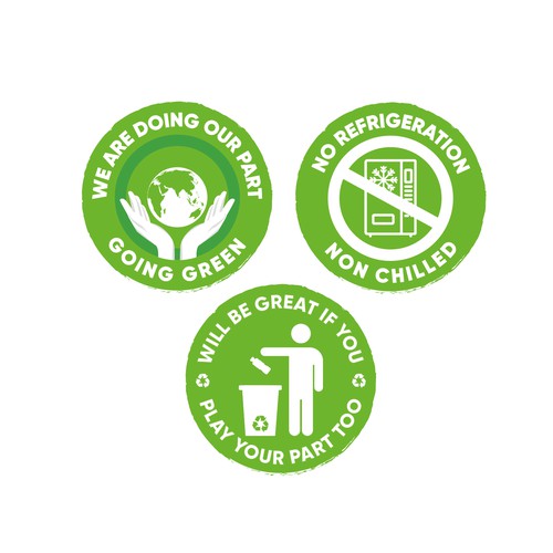 Green eco icons design