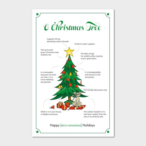 Eco conscious Christmas-Card design 