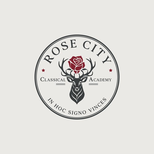 Vintage logo for ROSE CITY CLASSICAL ACADEMY