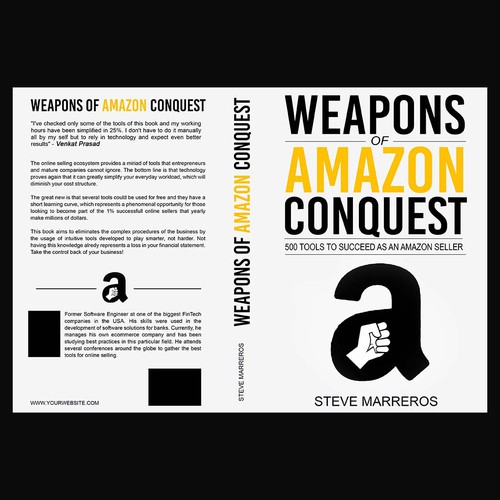 Bold book cover for Weapons of Amazon Conquest