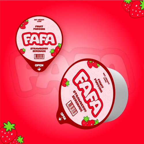 Label Design for Fruit Pudding