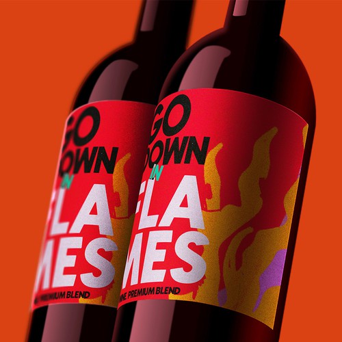 Packaging label concept for an artsy wine brand