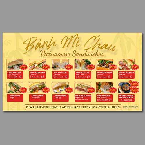 Digital menu