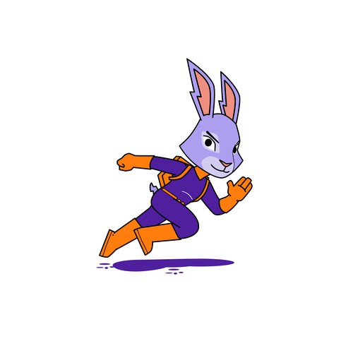 Fast Rabbit Character Design