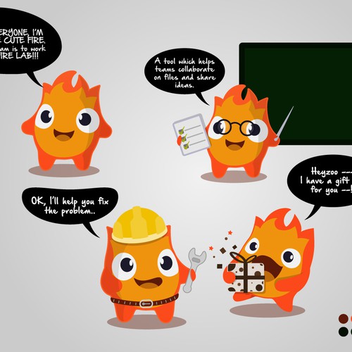 Mascot - The Little Cute Fire