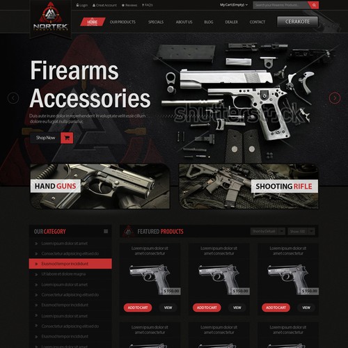 Website for Firearms Manufacturer