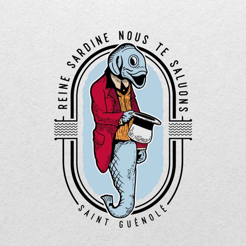 Old painting mascot into logo