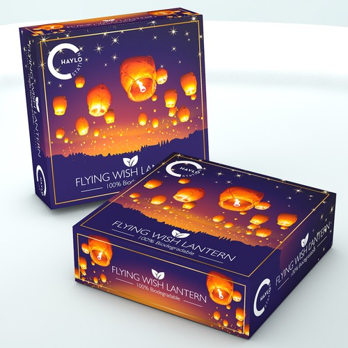 Luxury package design concept for flying lantern