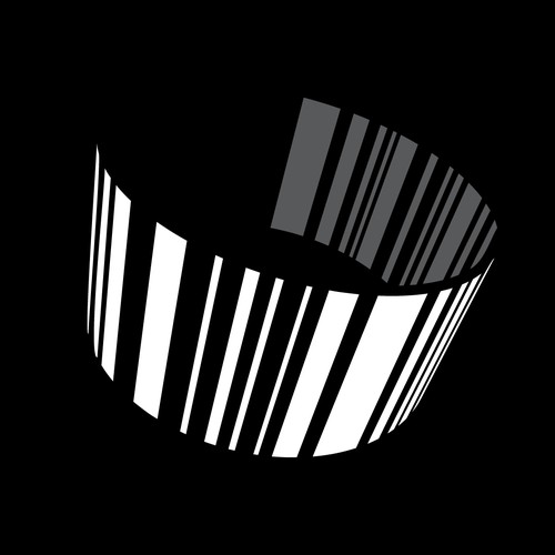 3D cylindric barcode logo