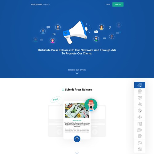 Panoramic media creative web design
