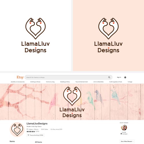 Etsy online store logo and banner design