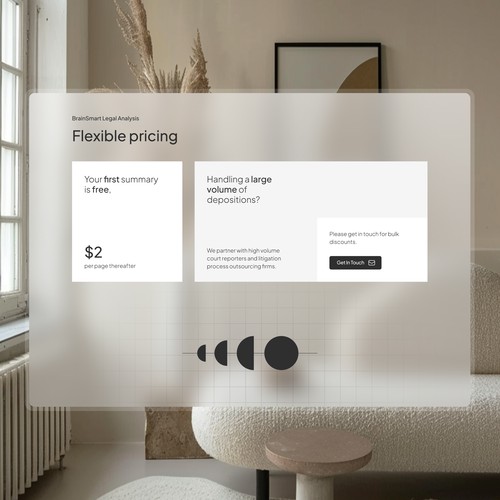 Pricing Section - Vision OS 