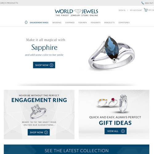 Homepage Jewelry website (best design will also get additional futureprojects)