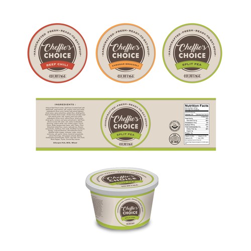 Packaging Label Design For Handcrafted Heritage Ready-to-eat-Soup