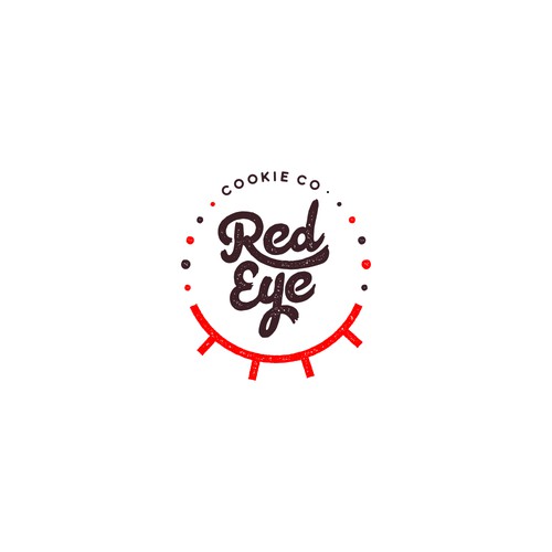 Logo concept for Red Eye. Cookie Co.