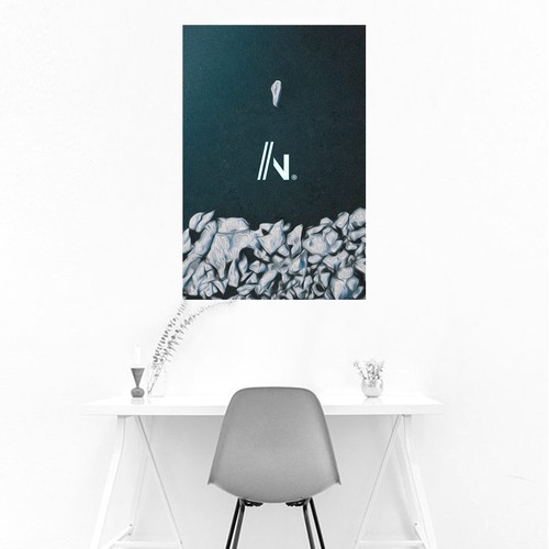 Clever logo design depicting the true north.