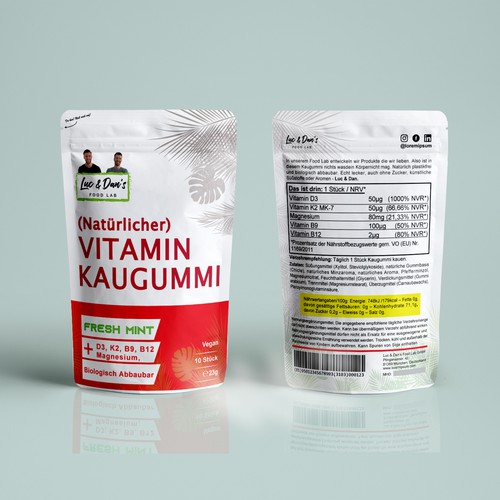 pouch label design