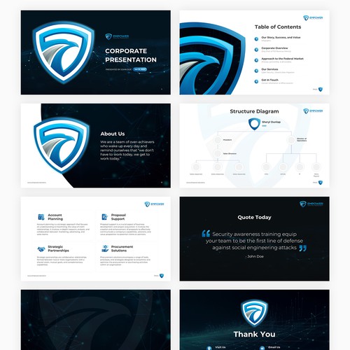 Powerpoint Design for Cyber Security Company