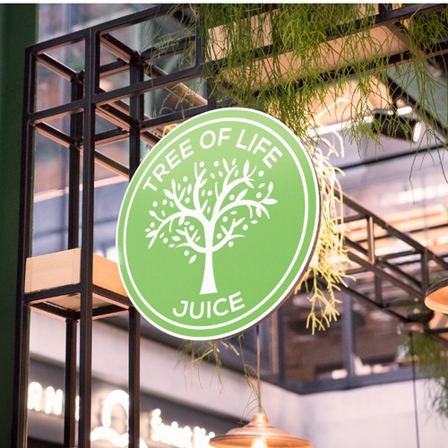 Tree of life juice bar logo concept