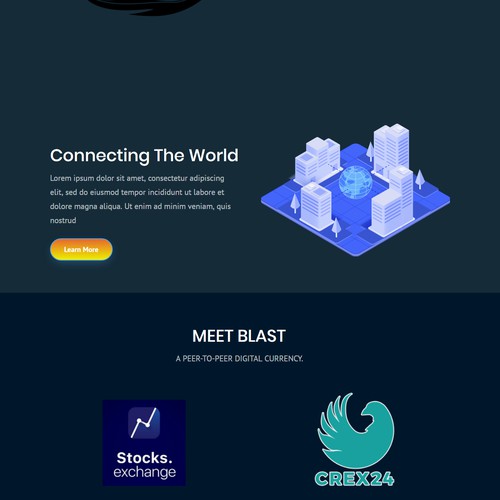 Design of a new alt coin website