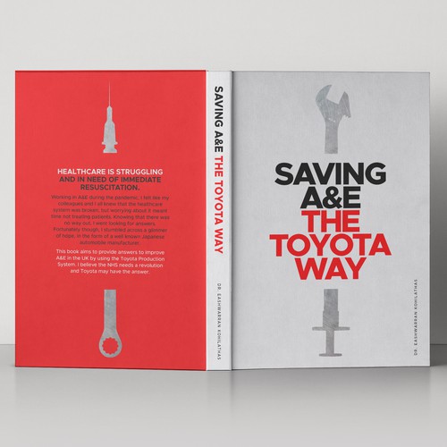 Book cover design for Saving A&E The Toyota Way