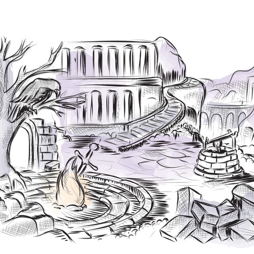Firelink Shrine Illustration