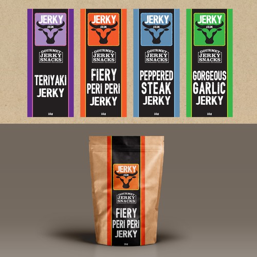 GOURMET JERKY SNACKS logo design