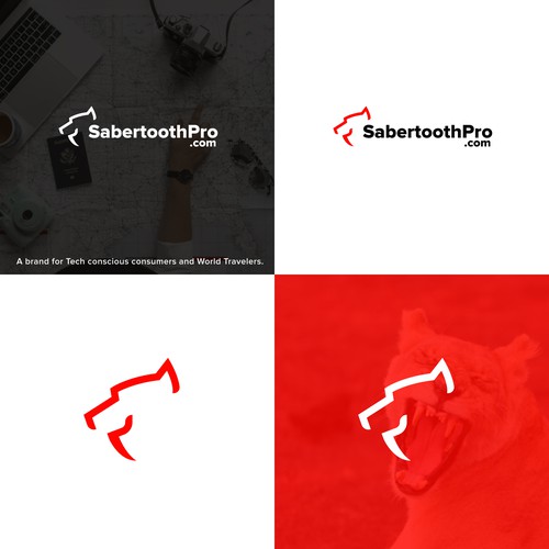 Minimalistic Sabertooth Logo