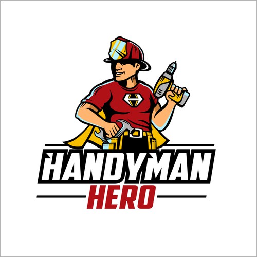 Super Hero logo for a Handyman Company