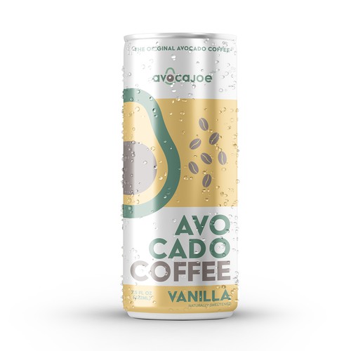Beverage Can Design for the Worlds First RTD Avocado Coffee!!