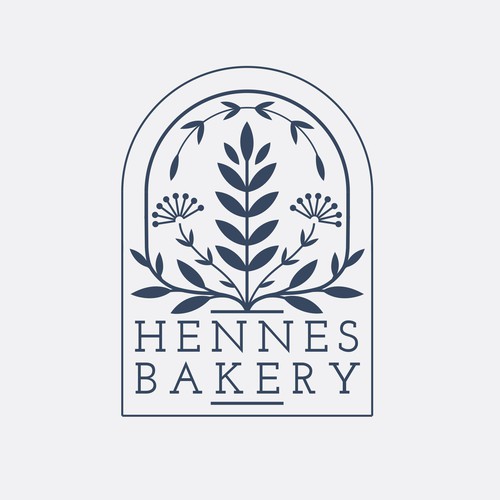 Scandinavian folk art inspired heritage logo