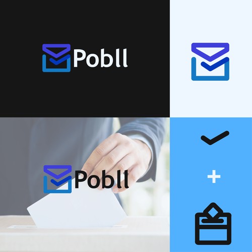 Bold logo consept for Pobll survey website