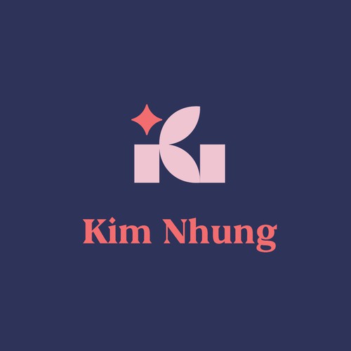 Geometric KN monogram logo