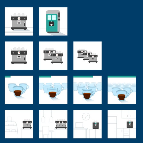 Icons for coffee machine selector