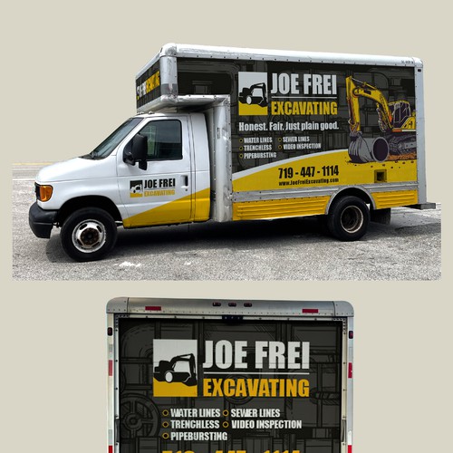 Wrap truck box branding 