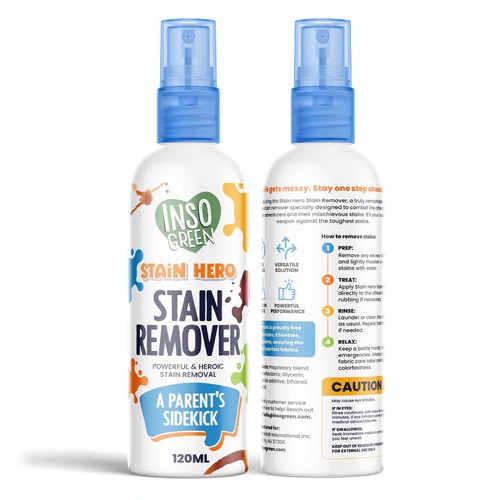 Label Design for Stain Remover Bottle