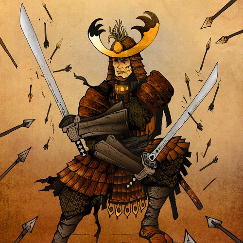 Japanese Samurai illustration to represent modern day bodyguards