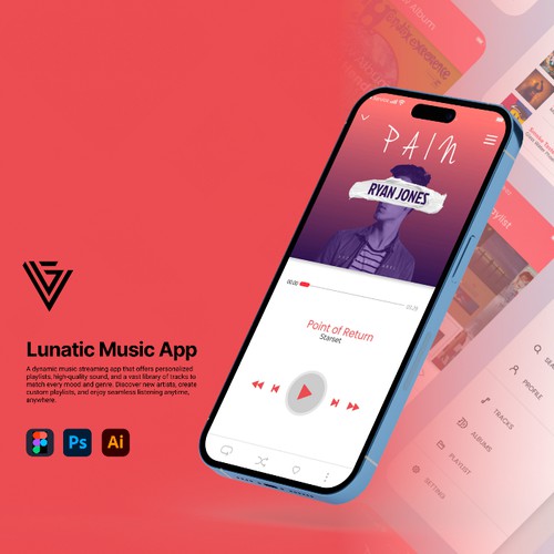 Lunatic – Music Playlist Mobile App