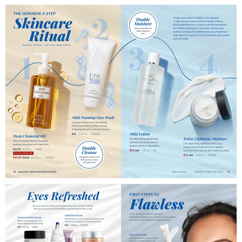 DHC Skincare Catalog Editorial Redesign