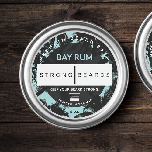 Beard balm label needed for premium men's grooming company