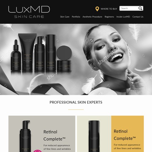 Web page design for Luxmd