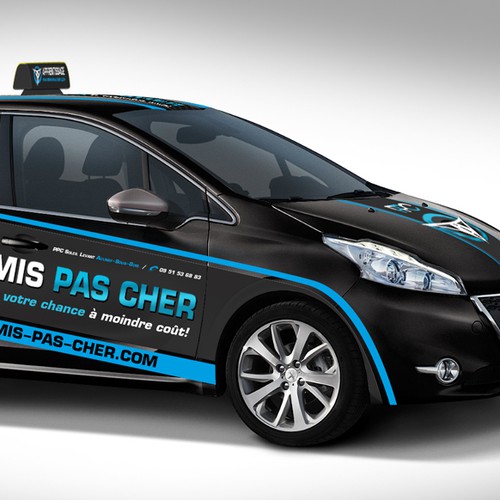 car wrap design for PERMIS-PAS-CHER.COM